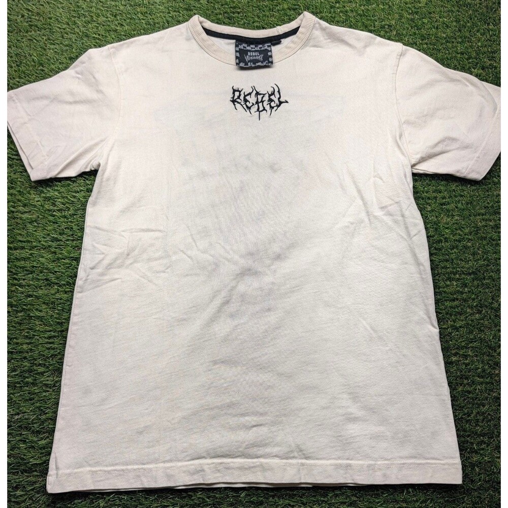 Rebel Vengeance T-Shirt Size M White Graphic V